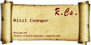 Ritzl Csongor névjegykártya