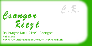 csongor ritzl business card
